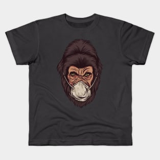 GORILLA FACE MASK DESIGN Kids T-Shirt